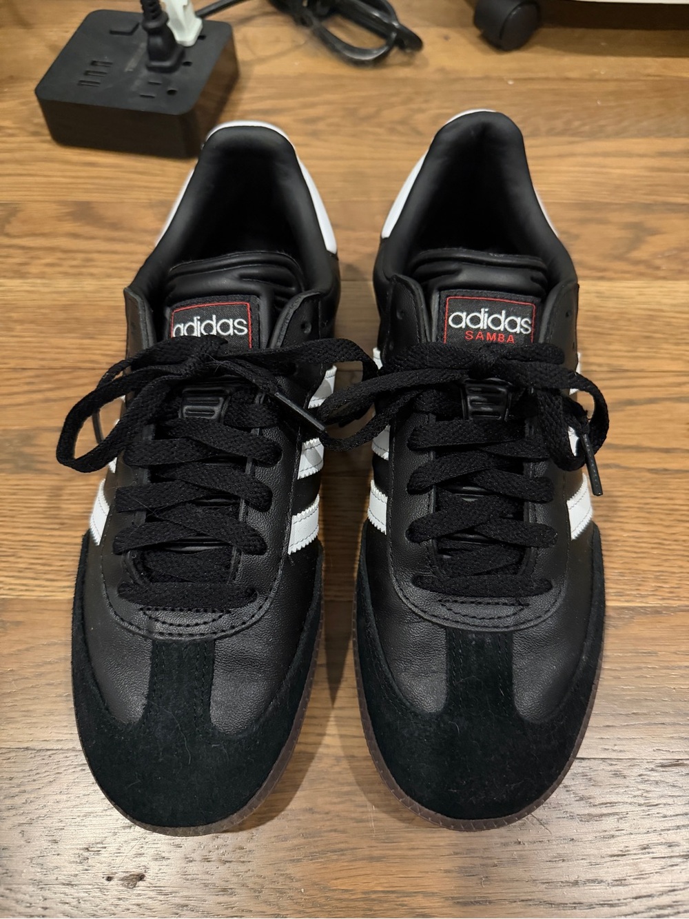 adidas Samba Black with White Stripes Sneakers